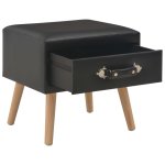 Vidaxl table de chevet noir 40x35x40 cm similicuir Vidaxl table de chevet noir 40x35x40 cm similicuir