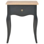 Vidaxl table de chevet noir et marron 40x30x50 cm bois de pin massif