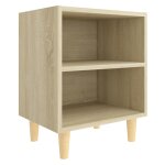Vidaxl table de chevet avec pieds en bois chne sonoma 40x30x50 cm