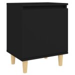 Vidaxl table de chevet avec pieds en bois massif noir 40x30x50 cm Vidaxl table de chevet avec pieds en bois massif noir 40x30x50 cm