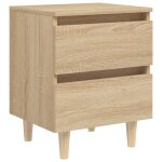Vidaxl table de chevet avec pieds en pin ch�ne sonoma 40x35x50 cm