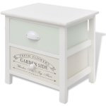 Vidaxl table de chevet en style franais bois