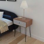 Vidaxl tables de chevet avec tiroir 2 pcs marron