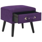 Vidaxl table de chevet violet foncé 40x35x40 cm velours Vidaxl table de chevet violet foncé 40x35x40 cm velours