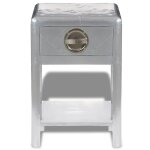 Vidaxl table de coin avec 1 tiroir vintage style d'aviation