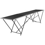 Vidaxl table  coller pliable mdf et aluminium 300 x 60 x 78 cm
