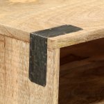 Vidaxl table console 115x30x76 cm bois de manguier massif brut