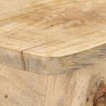 Vidaxl table console 115x40x75 cm bois de manguier massif brut