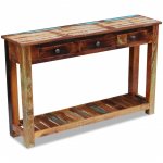 Vidaxl table console 120 x 30 x 76 cm bois de rcupration massif