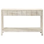 Vidaxl table console 120 x 35 x 75 cm bois de manguier massif