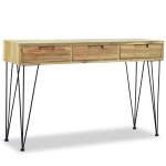 Vidaxl table console 120 x 35 x 76 cm teck massif