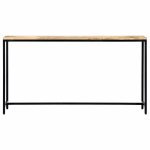 Vidaxl table console 140 x 35 x 76 cm bois de manguier massif brut