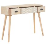 Vidaxl table console avec 3 tiroirs 100x30x73 cm bois de pin massif