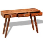 Vidaxl table console avec 3 tiroirs 76 cm bois massif de sesham
