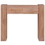 Vidaxl table console 90x35x75 cm bois de teck solide