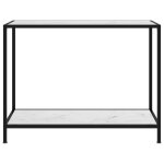 Vidaxl table console blanc 100x35x75 cm verre tremp