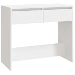 Vidaxl table console blanc 89x41x76, 5 cm acier