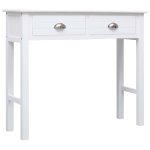 Vidaxl table console blanc 90 x 30 x 77 cm bois