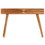 Vidaxl table console bois d'acacia avec tiroirs sculpts 118x30x80 cm