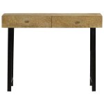 Vidaxl table console bois de manguier massif 102 x 30 x 79 cm
