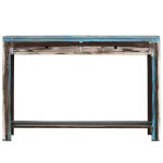 Vidaxl table console bois massif vintage 118 x 30 x 80 cm