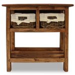 Vidaxl table console bois de rcupration massif 69 x 28 x 70 cm