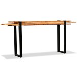 Vidaxl table console bois de rcupration massif rglable