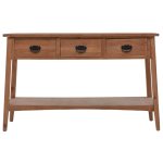 Vidaxl table console bois de sapin massif 126 x 40 x 77, 5 cm marron Vidaxl table console bois de sapin massif 126 x 40 x 77, 5 cm marron