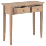 Vidaxl table de console et coiffeuse marron 79 x 30 x 74 cm bois