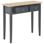 Vidaxl table de console et coiffeuse noir 79x30x74 cm bois