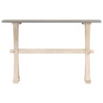 Vidaxl table console avec dessus en zinc 118x35x76 cm bois de manguier