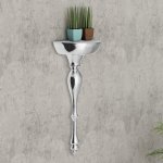Vidaxl table console / tagre murale 35 x 17 x 81 cm aluminium argent
