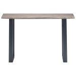 Vidaxl table console gris 115 x 35 x 76 cm bois d'acacia massif et fer Vidaxl table console gris 115 x 35 x 76 cm bois d'acacia massif et fer