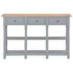 Vidaxl table console gris 120x30x76 cm mdf