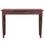 Vidaxl table console marron classique 110x30x75cm bois d'acajou massif Vidaxl table console marron classique 110x30x75cm bois d'acajou massif