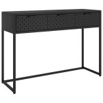 Vidaxl table console noir 106x35x75 cm acier Vidaxl table console noir 106x35x75 cm acier
