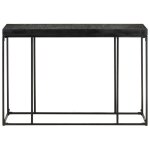 Vidaxl table console noir 110x35x76 cm bois d'acacia et de manguier