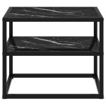 Vidaxl table console noir 50x40x40 cm verre tremp�