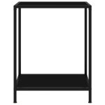Vidaxl table console noir 60x35x75 cm verre tremp