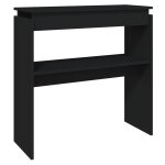 Vidaxl table console noir 80x30x80 cm agglom�r�