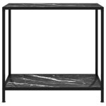 Vidaxl table console noir 80x35x75 cm verre tremp
