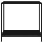 Vidaxl table console noir 80x35x75 cm verre tremp