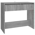 Vidaxl table console sonoma gris 89x41x76, 5 cm acier