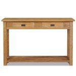 Vidaxl table console teck massif 120 x 30 x 80 cm