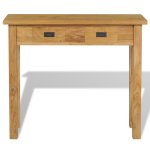 Vidaxl table console teck massif 90 x 30 x 80 cm