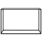 Vidaxl table console transparent 120x35x75 cm verre tremp