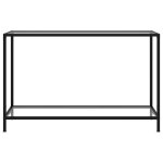 Vidaxl table console transparent 120x35x75 cm verre tremp