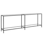 Vidaxl table console transparent 220x35x75, 5 cm verre tremp