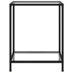 Vidaxl table console transparent 60x35x75 cm verre tremp