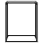 Vidaxl table console transparent 60x35x75 cm verre tremp